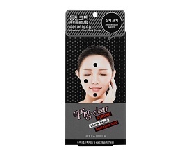 Lokaalsed plaastrid pooride puhastamiseks Pig Nose Clear Strong Blackhead Spot Pore Strip (6 lehte)