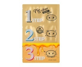 Pooride puhastuskomplekt Pig Nose Clear Blackhead 3-Step Kit (Honey Gold)