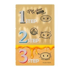 Pooride puhastuskomplekt Pig Nose Clear Black Head 3-Step Kit (Honey Gold)