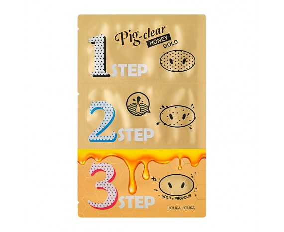Pooride puhastuskomplekt Pig Nose Clear Black Head 3-Step Kit (Honey Gold)