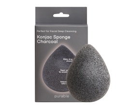 Konjac näopesukäsn söega Purable Konjac Sponge - Charcoal