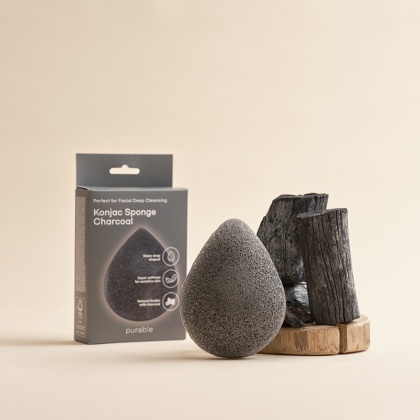 Konjac näopesukäsn söega Purable Konjac Sponge - Charcoal (4604)