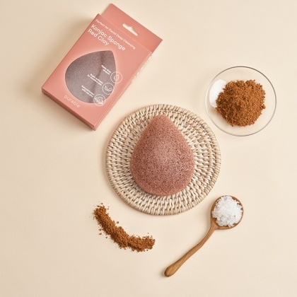 Konjac näopesukäsn punase saviga Purable Konjac Sponge - Red Clay (4607)